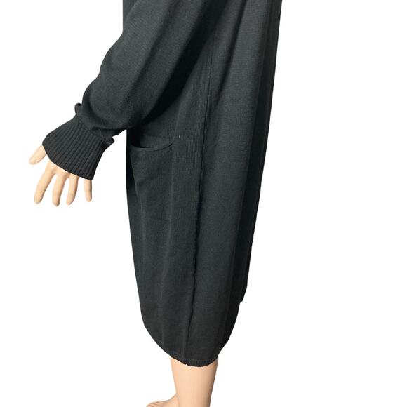 Ceny Long Cardigan Coatigan Sweater Womens Small Black Open Front Knit New - Picture 14 of 16